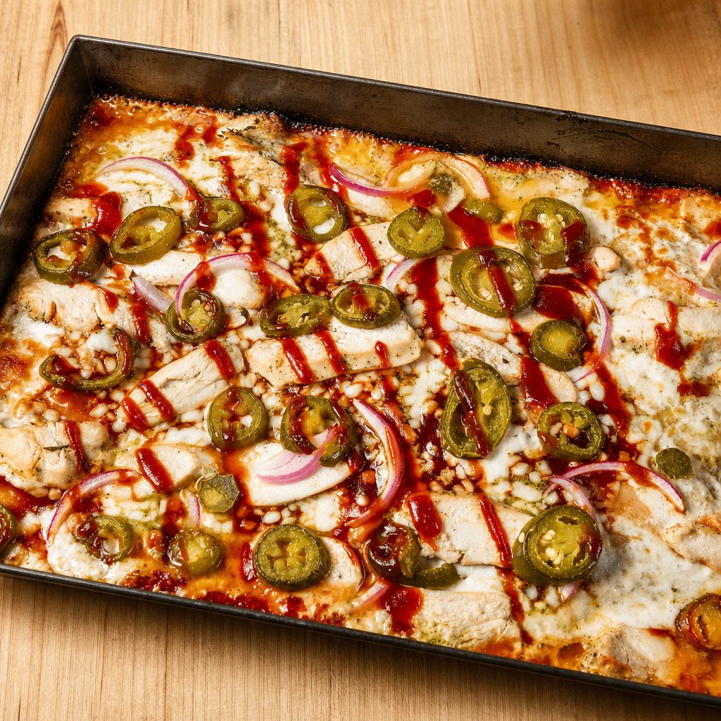 BBQ Chicken Pizza.